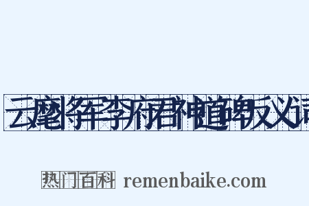 云麾将军李府君神道碑反义词是什么意思的图片